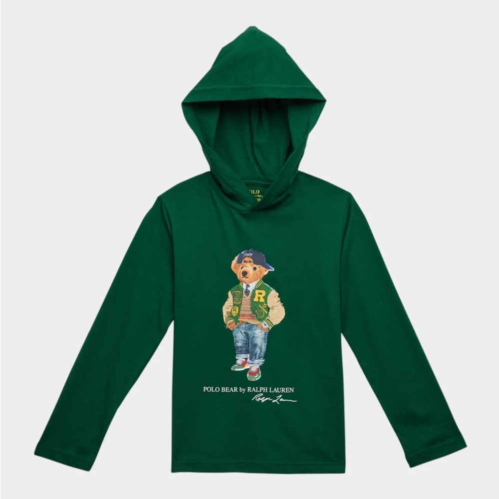 Polo by Ralph Lauren Forest Green Bear Hooded T-Shirt